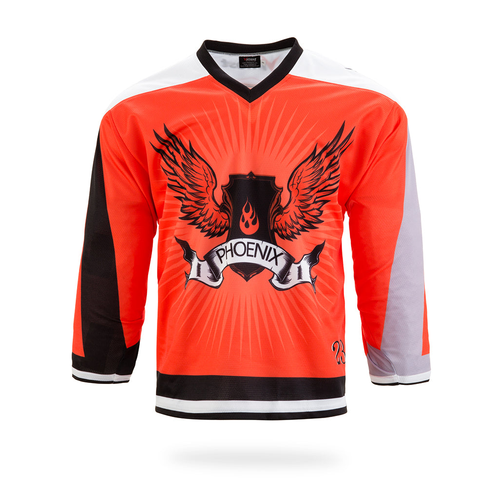 Phoenix Design Orange Ice Hockey Jersey | Vimost Shop.