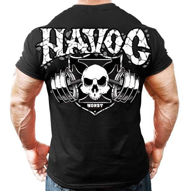 Printed Running T Shirt Men Cotton Sport Gym Shirt Men Fitness Top Workout Clothing Sportswear Jogging Training Sports Tshirt | Vimost Shop.