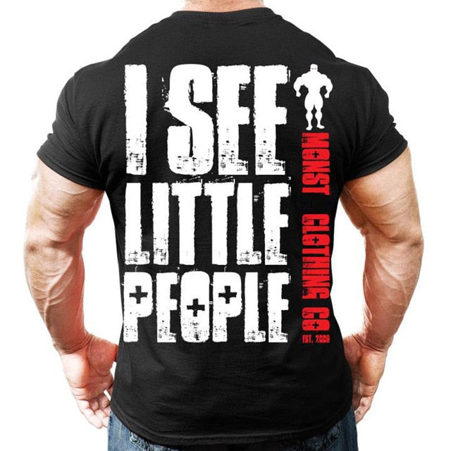 Printed Running T Shirt Men Cotton Sport Gym Shirt Men Fitness Top Workout Clothing Sportswear Jogging Training Sports Tshirt | Vimost Shop.