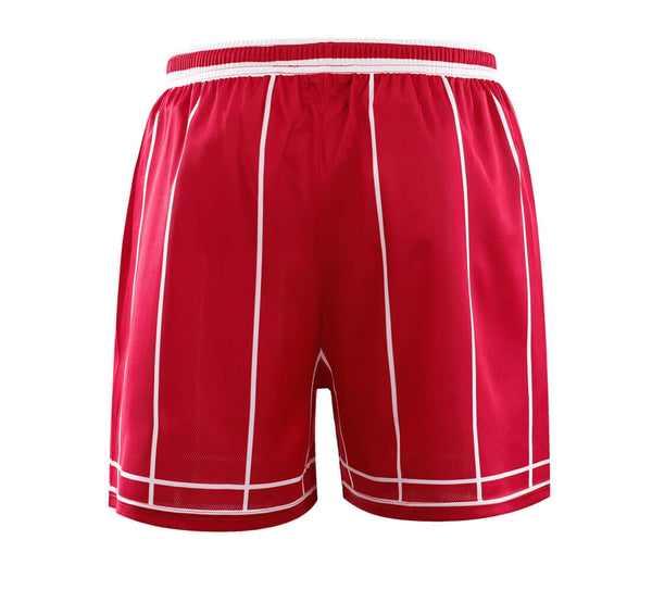 Red Stripes Simple Design Basketball Shirts And Shorts | Vimost Shop.