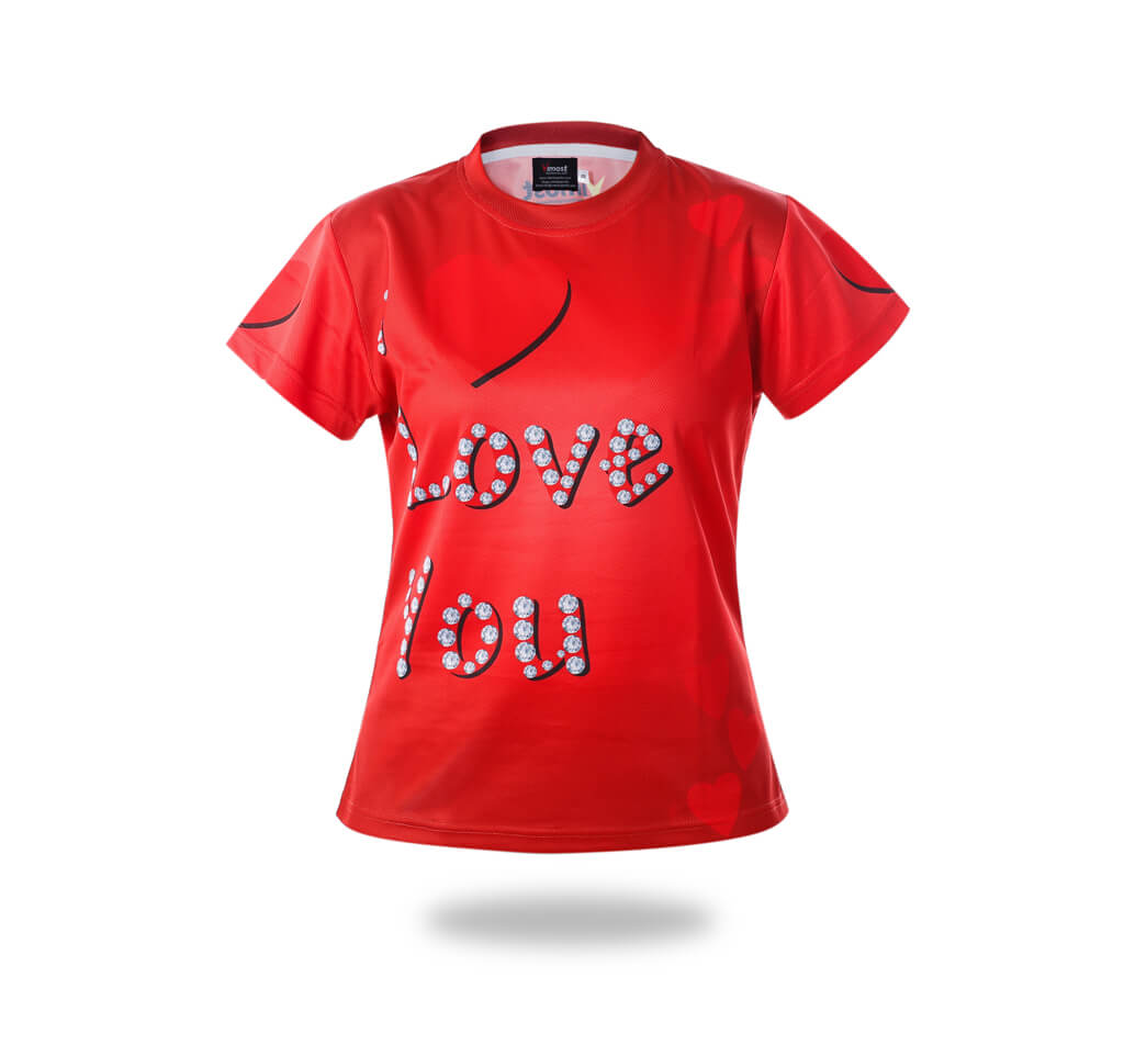 Red I love You Design Tshirts | Vimost Shop.