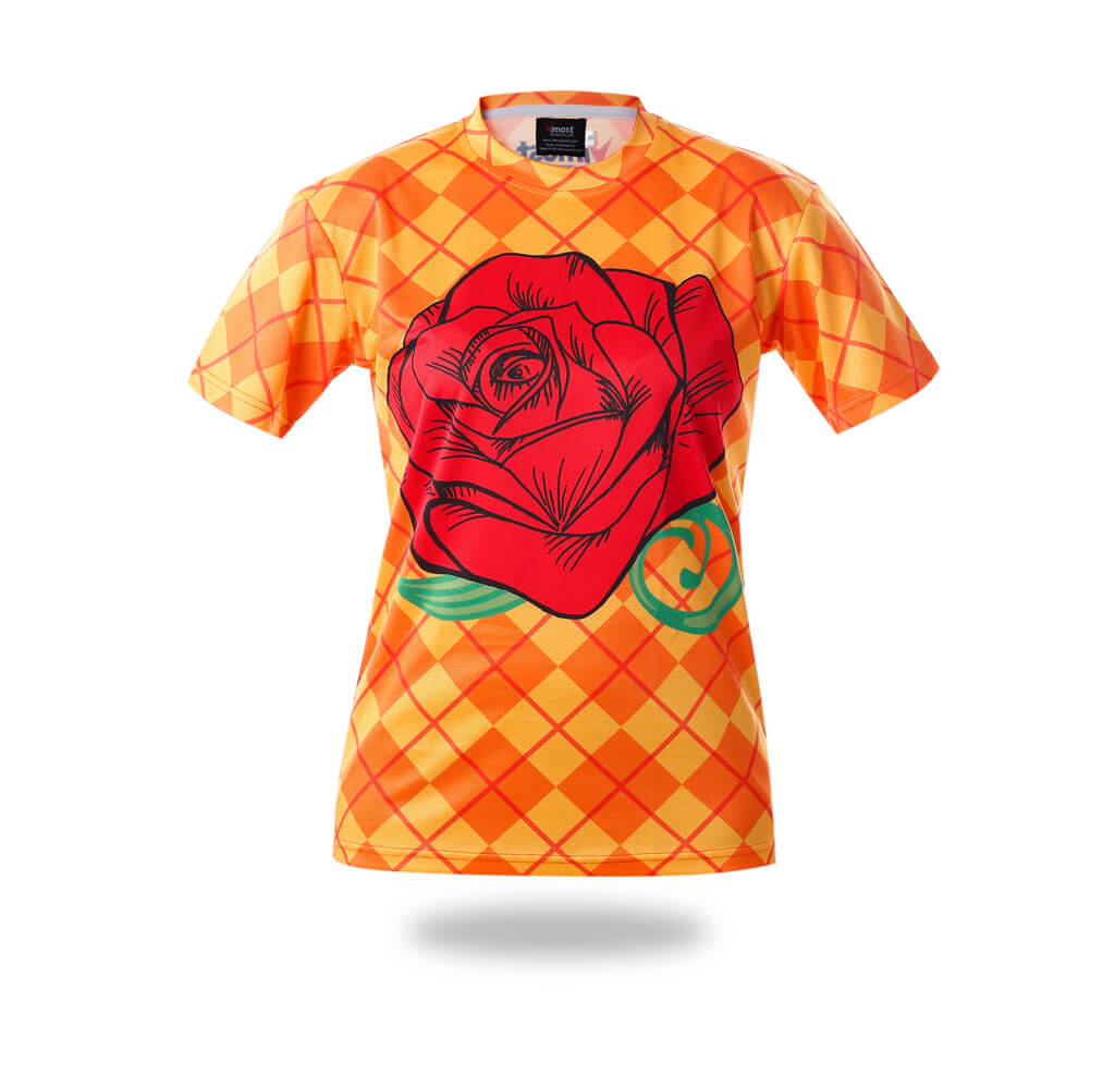 Rose Design Yellow Woman Tshirts | Vimost Shop.