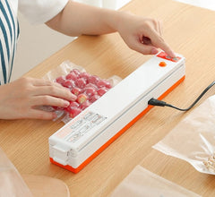 Vacuum Sealer Kitchen Packaging Machine Household Food Film Sealer Vacuum Packer Keep Food Fresh with 10pcs Storage Bags