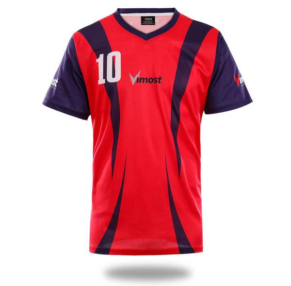 Simple Red Design Soccer Jersey | Vimost Shop.
