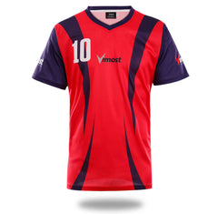 Simple Red Design Soccer Jersey