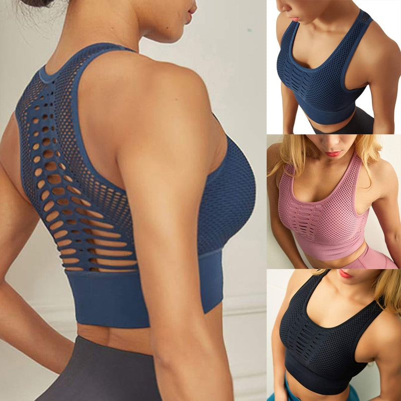 Sport Bra Sleeveless Yoga Shirt Women | Vimost Shop.