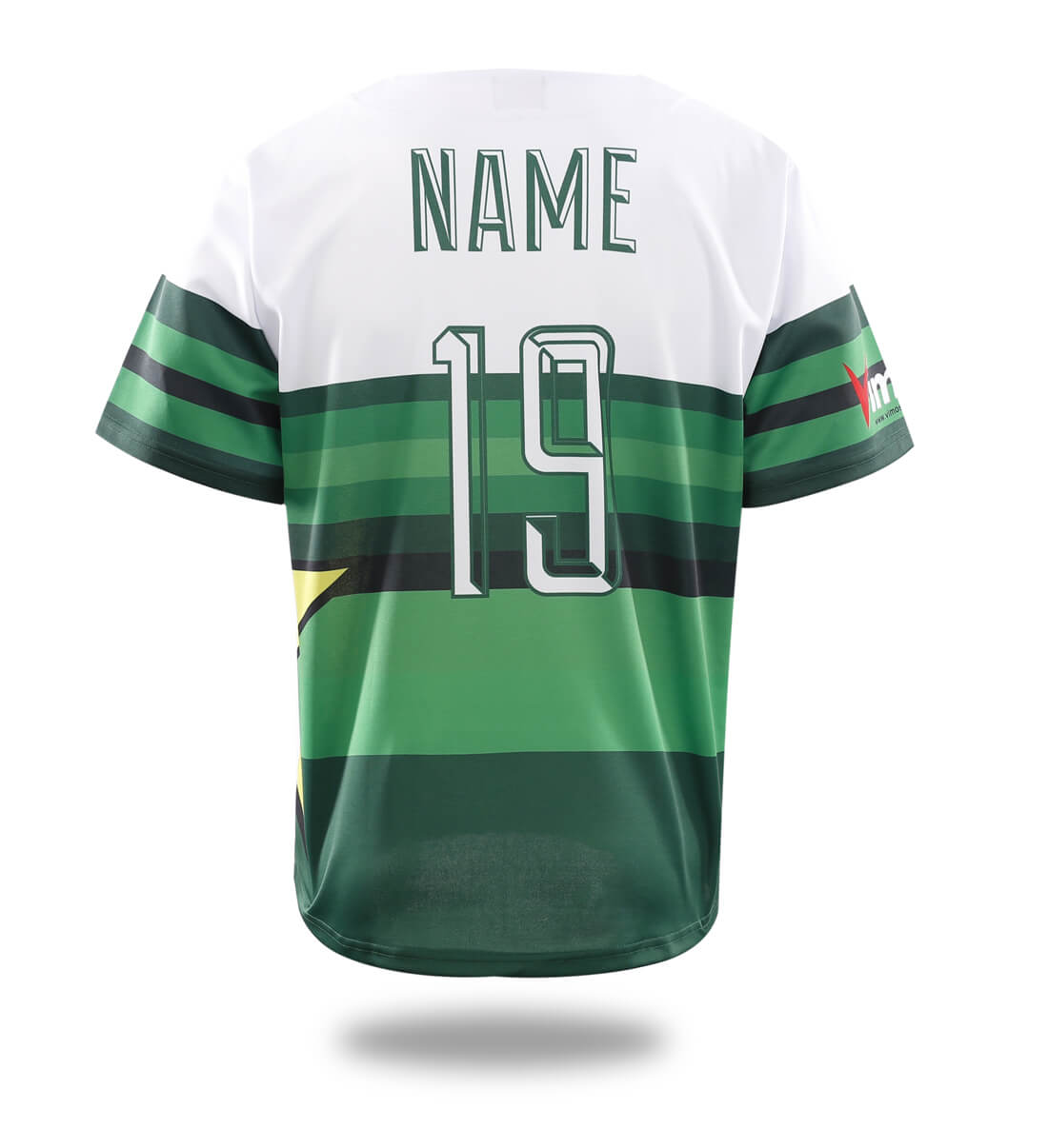 Star Green Design Mens Baseball Shirts | Vimost Shop.