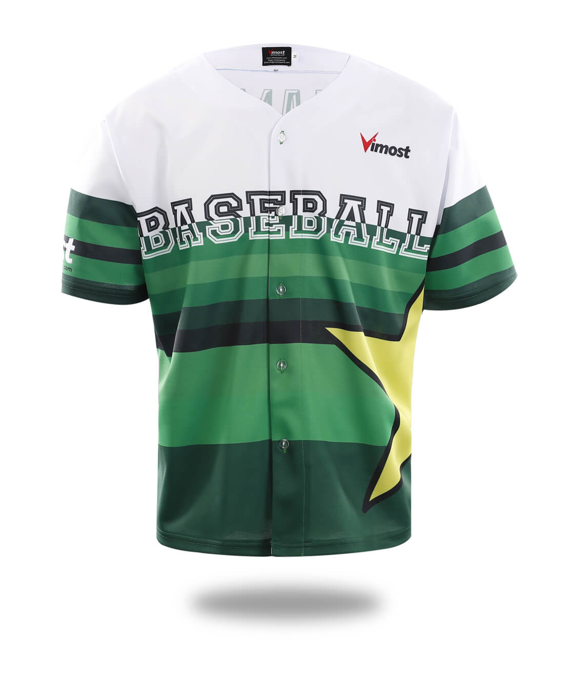 Star Green Design Mens Baseball Shirts | Vimost Shop.