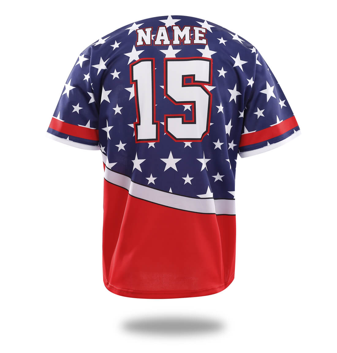 Stars Blue Red Design Baseball Jersey | Vimost Shop.