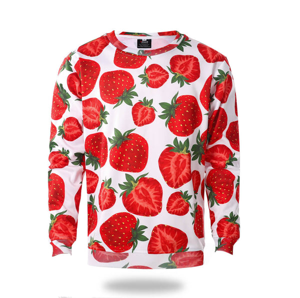 Sublimated Strawberry Pattern Design Sweatshirts | Vimost Shop.
