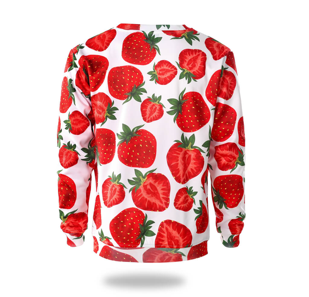 Sublimated Strawberry Pattern Design Sweatshirts | Vimost Shop.