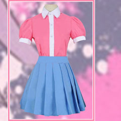 Super Danganronpa 2 Cosplay Mikan Tsumiki Costume Dangan Ronpa Suit Wig Pink Top Skirt Pinafore Woman Dress Princess Girls Shoes | Vimost Shop.