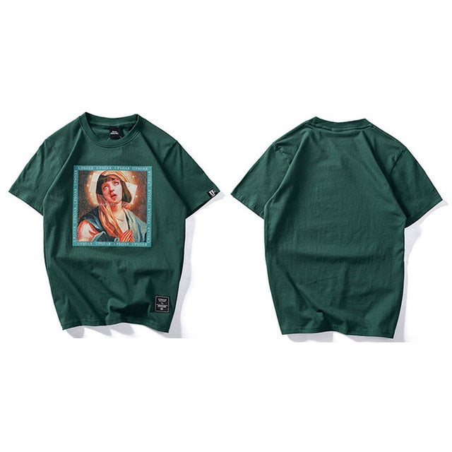 Virgin Mary Men's T-ShirtsFunny Printed Short Sleeve Tshirts Summer Hip Hop T Shirt Streetwear Casual Cotton Tops Tees New | Vimost Shop.