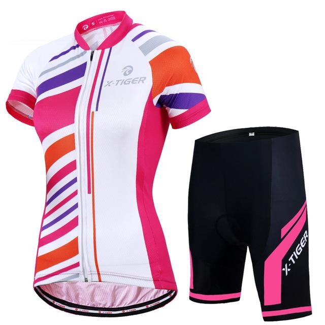 Women Summer UV Cycling Jerseys Set 100% Polyester | Vimost Shop.