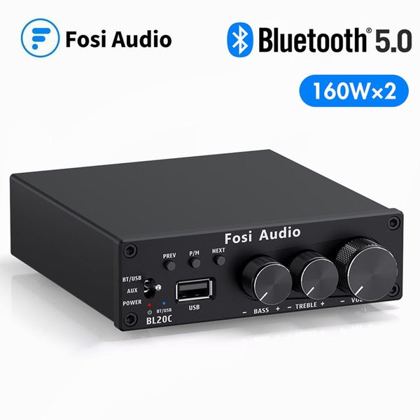 Audio BL20C Bluetooth Stereo Audio Receiver Amplifier 2.1 Mini HiFi Class D Amp U-Disk Player For Passive Speaker 160W x2 - Vimost Shop