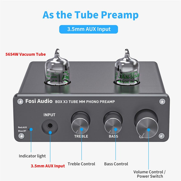Audio Bluetooth Phono Preamp for Turntable Phonograph Preamplifier With GE5654 Vacuum Tube Amplifier HiFi-Advance Booking - Vimost Shop
