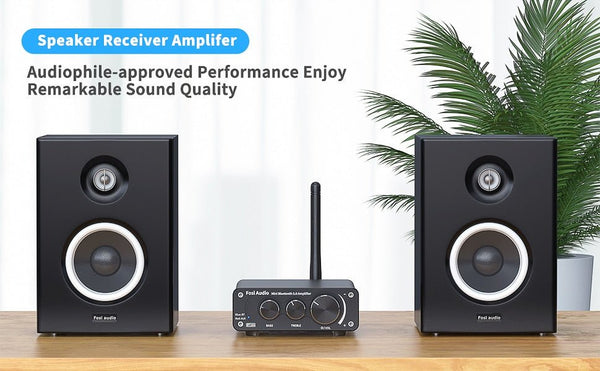 Audio BT10A Bluetooth 5.0 Stereo Amplifier Receiver Class D Mini HiFi Integrated Amp for Home Speakers 50W*2 Treble & Bass - Vimost Shop