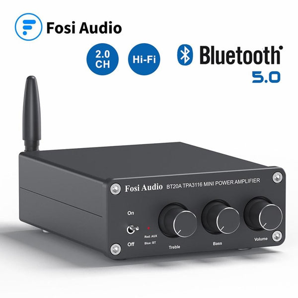 Audio BT20A Bluetooth TPA3116D2 Sound Power Amplifier 100W Mini HiFi Stereo Audio Class D Amp Bass Treble For Speakers - Vimost Shop