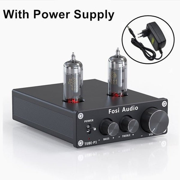 Audio P1 Tube Amplifier HiFi Stereo Buffer Preamp 6K4 Valve & Vacuum with Treble & Bass Tone Control For Smart Home - Vimost Shop
