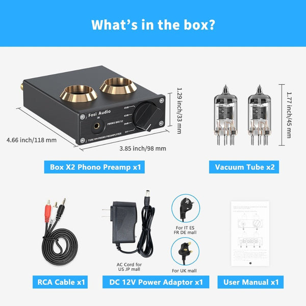 Audio Phono Preamp for Turntable Phonograph Preamplifier Mini Stereo Audio HiFi Vacuum Tube Amplifier Box X2 For DIY - Vimost Shop