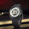 Automatic Mechanical Watch Men Silicone Strap Skeleton Sport Watches for men Fashion Casual 2020 Black Male Clock - Vimost Shop
