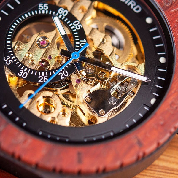 Automatic Mechanical Wood Watch Men Luxury Wooden Wristwatch Forsining personalise Gift Dad relogio masculino de luxo - Vimost Shop