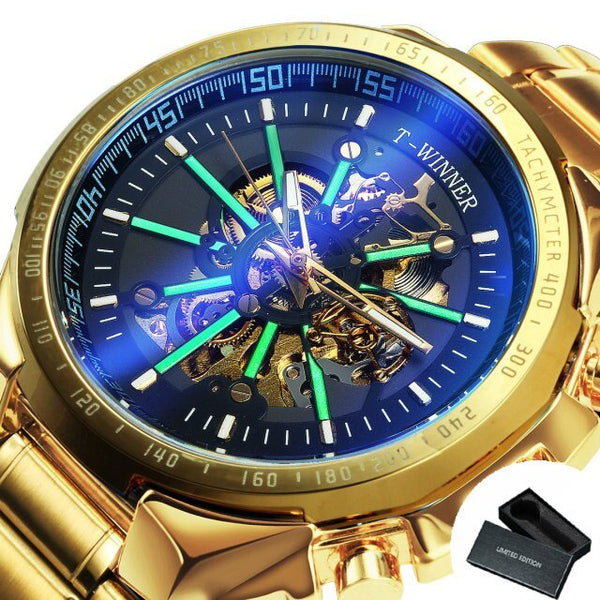 Automatic Watches Mens Gold Watch Men Luxury Watches Top Brand Designer Big Dial Skeleton - Vimost Shop