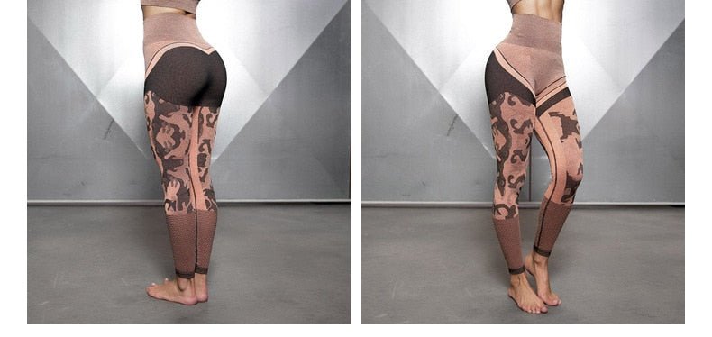 Autumn Camo Yoga Leggings High Elastics Pants For Women High Waist Hips Lifting Fashion Trousers Energy Fitness Sports Tracksuit - Vimost Shop