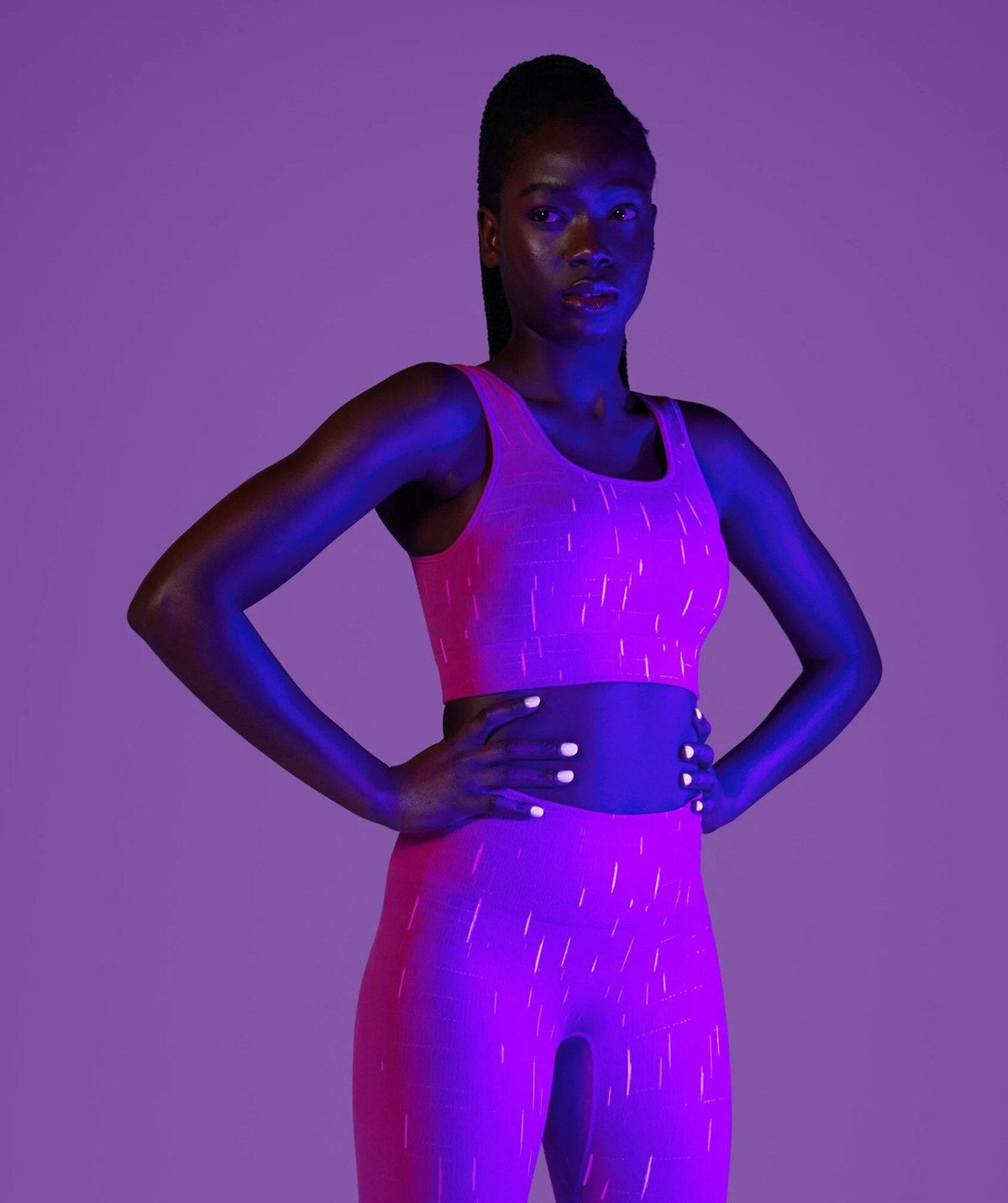 Autumn Fluorescence Seamless Yoga Suit Fashion Workout Push Up Gym Fitness Tracksuit Tank Crop Top Leggings Two Piece Set Outfit - Vimost Shop