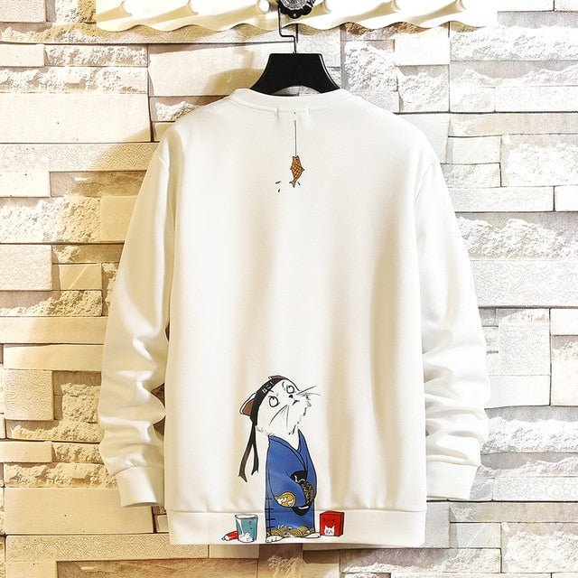 Autumn Funny Sweatshirts Anime Print Hoodies Men Casual Sweatshirt Japanese Hip Hop Streetwear Mens White Fashion Pullovers 5XL - Vimost Shop