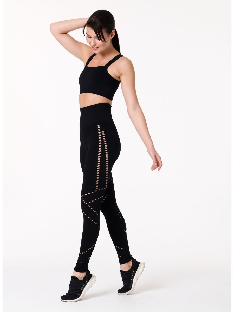 Autumn Hollow Out Yoga Pants Fashion Gym Fitness High Waist Leggings Workout Push Up Sports Trousers Breathable Energy Pants - Vimost Shop