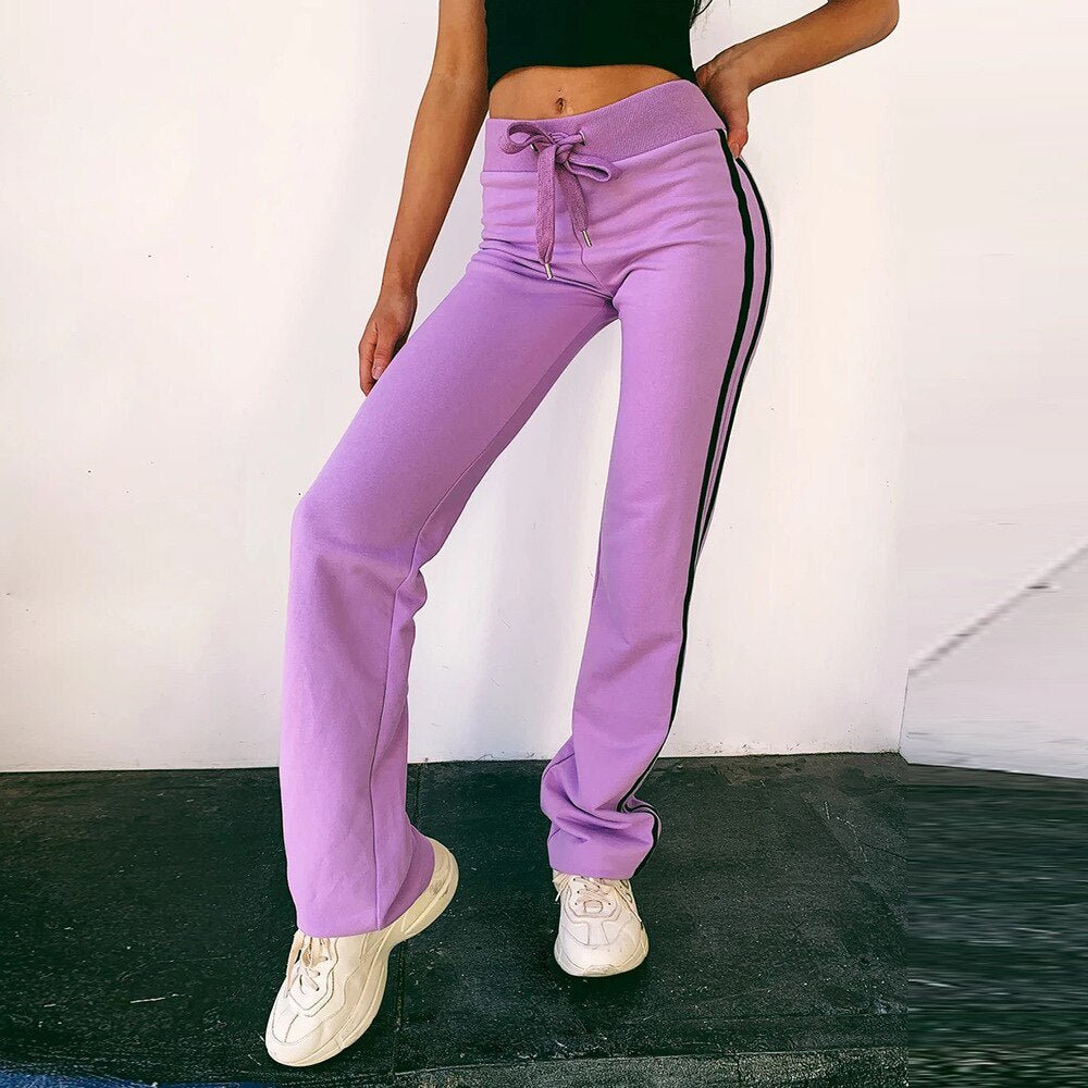 Autumn Hooded Zipper Tracksuit Set For Women Casual Gym Running Sports Work Out Outfits Striped Long Sleeve Pencil Pants Suit - Vimost Shop