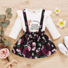 Autumn Kids Girls Outfits 2Piece Long Sleeve Cotton Tops+Skirt Ruffle Floral Baby Girl Clothes White O neck Toddler Clothing D30 - Vimost Shop