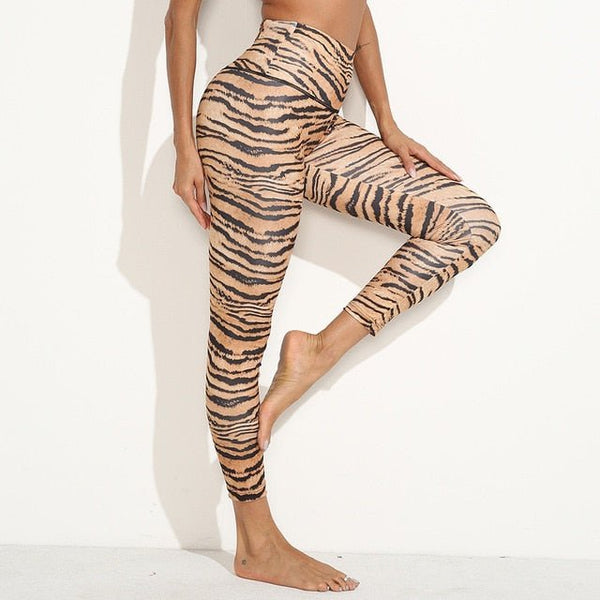 Autumn Leopard Print Seamless Yoga Pants Fashion Sports Leggings High Elastics Workout Training Push Up Shaping Trousers Hot - Vimost Shop