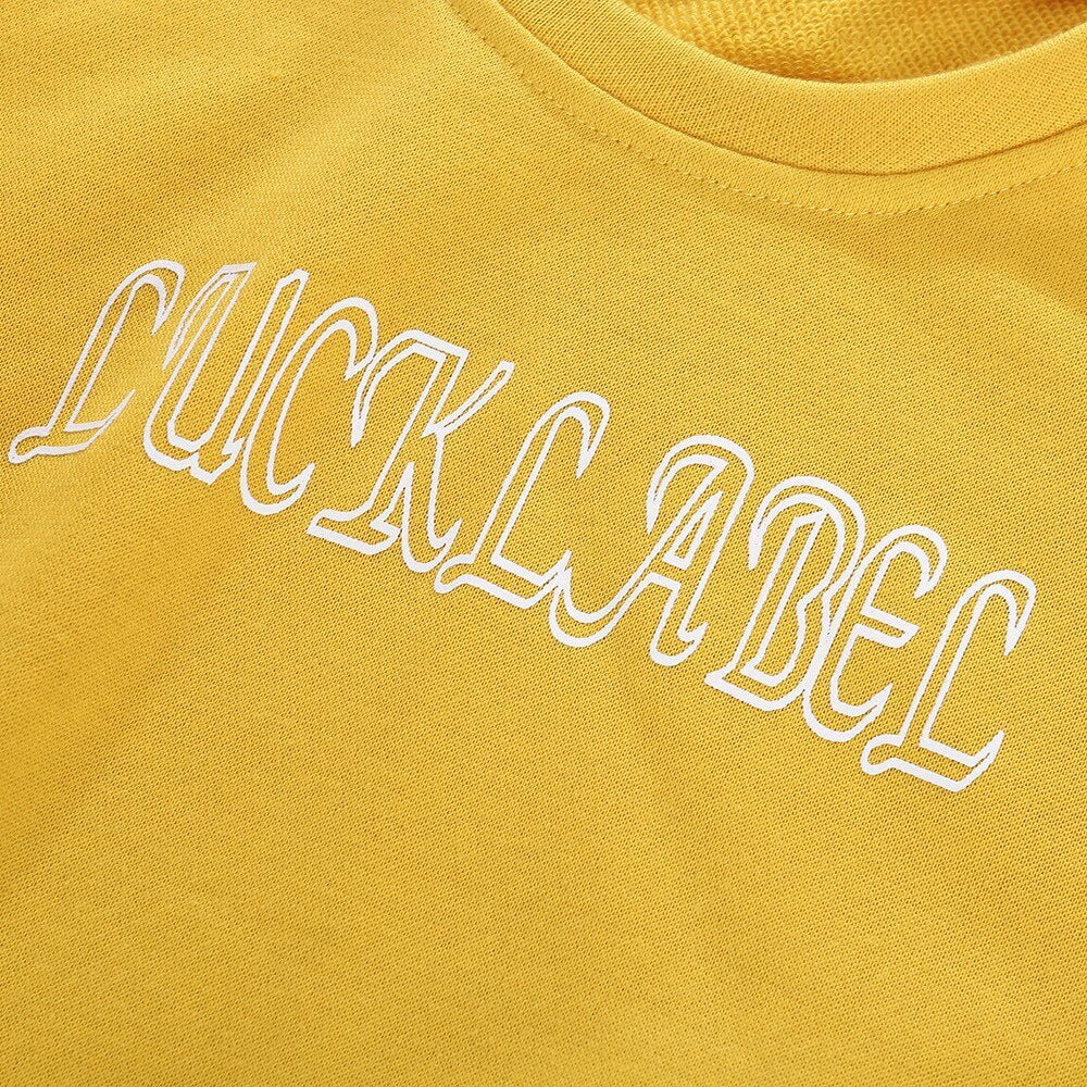 Autumn Letter Print Two Piece Tracksuit Set Casual Gym Sportswear Running Work Out Outfits Long Sleeve Crop Top Shorts Suit - Vimost Shop