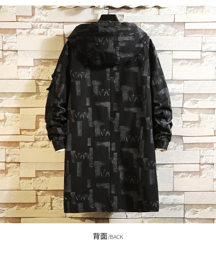 Autumn Oversized Long Trench Coat Men Black Hip Hop Military Loose Jacket Male Army Streetwear Japanese Windproof Casual Jackets - Vimost Shop