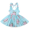 Baby Girls Dress with Hat Brand Toddler Summer Kids Beach Floral Print Ruffle Princess Party Clothes 1-8Y - Vimost Shop