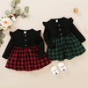 Baby Girls Red Plaid Dress Toddler Kids Lovely Party Pleated Dresses Christmas Outfits Fairy Baby Infant Girls Tartan Dress D30 - Vimost Shop