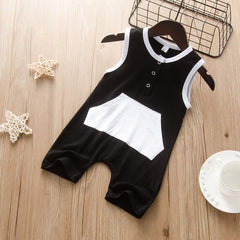 Baby Romper Summer Cotton Casual Infant Boys Jumpsuits Sleeveless pocket Newborns Girls Clothing Baby Costume - Vimost Shop