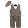 Baby Suit Infant Formal Outfit Newborn Gentleman Long Sleeve Overalls Toddler Birthday Wedding Party Gift Costume 4PCS - Vimost Shop