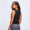 Back Mesh Patchwork Sport Vest Women Loose Fit Plain Yoga Fitness Vest Breathable O-neck Gym Athletic Tank Tops XS-XL - Vimost Shop