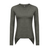 Back Open Long Sleeve Training Fitness Yoga Shirts Women Crew Neck Quick Dry Workout Sport Pullover with Thumb Hole - Vimost Shop