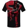 Badass Deadpool T shirt Men Blood T-shirts 3d Red Shirt Print War Anime Clothes Gothic Tshirt Printed - Vimost Shop