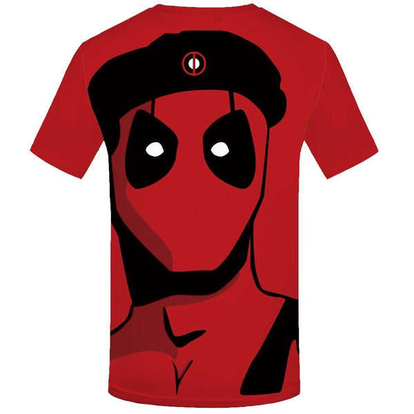 Badass Deadpool T shirt Men Blood T-shirts 3d Red Shirt Print War Anime Clothes Gothic Tshirt Printed - Vimost Shop