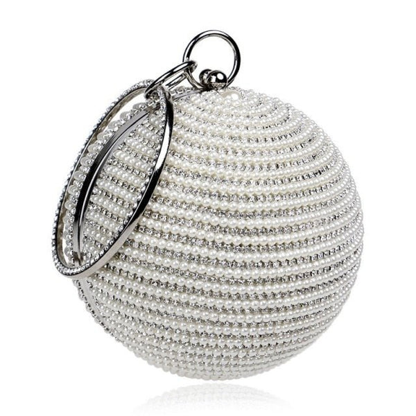 Ball Diamond Tassel Women Party Metal Crystal Clutches Evening Wedding Bag Bridal Shoulder Handbag Wristlets Clutch - Vimost Shop