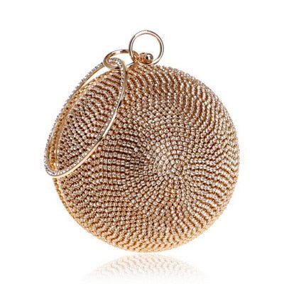 Ball Diamond Tassel Women Party Metal Crystal Clutches Evening Wedding Bag Bridal Shoulder Handbag Wristlets Clutch - Vimost Shop