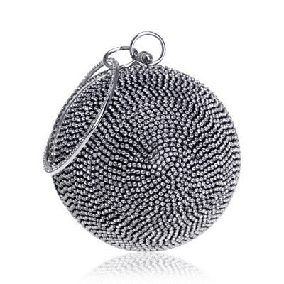 Ball Diamond Tassel Women Party Metal Crystal Clutches Evening Wedding Bag Bridal Shoulder Handbag Wristlets Clutch - Vimost Shop