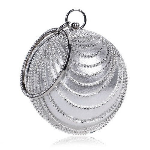 Ball Diamond Tassel Women Party Metal Crystal Clutches Evening Wedding Bag Bridal Shoulder Handbag Wristlets Clutch - Vimost Shop