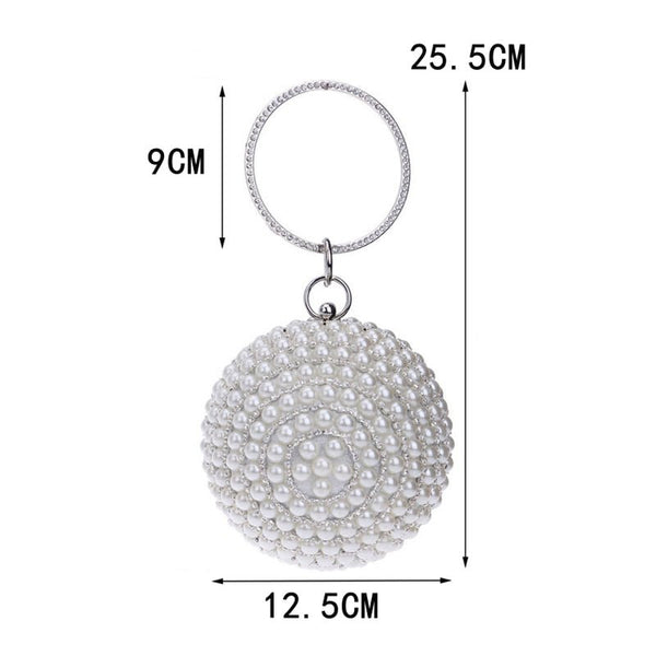 Ball Diamond Tassel Women Party Metal Crystal Clutches Evening Wedding Bag Bridal Shoulder Handbag Wristlets Clutch - Vimost Shop