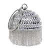 Ball Diamond Tassel Women Party Metal Crystal Clutches Evening Wedding Bag Bridal Shoulder Handbag Wristlets Clutch - Vimost Shop